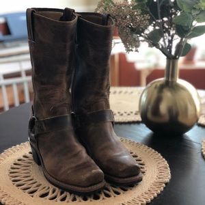 Frye Brown Harness Boots